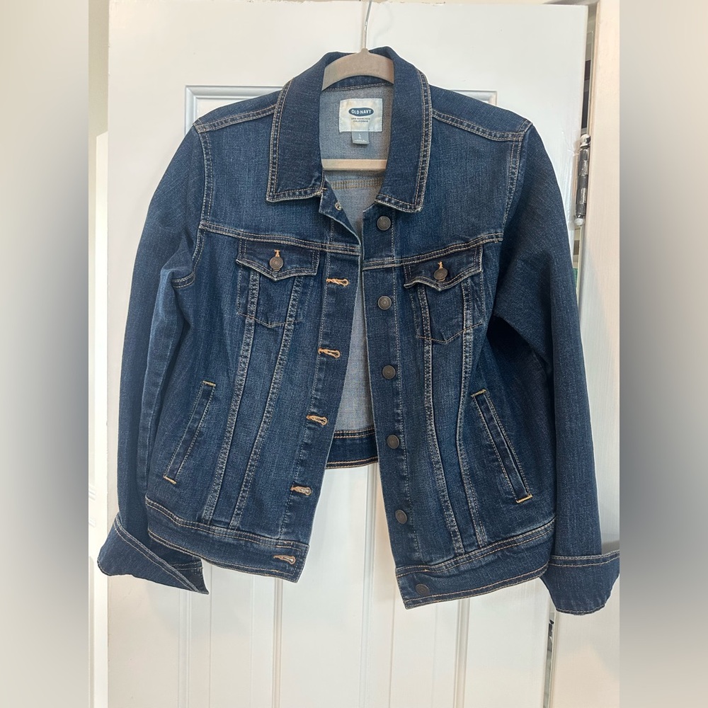 Old Navy Indigo Blue Denim Jacket - Button-Front Jean Jacket